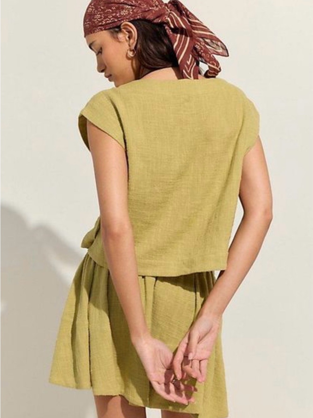 Free people Women's Yellow Skye Mini Skirt Set - Picture 4 of 13